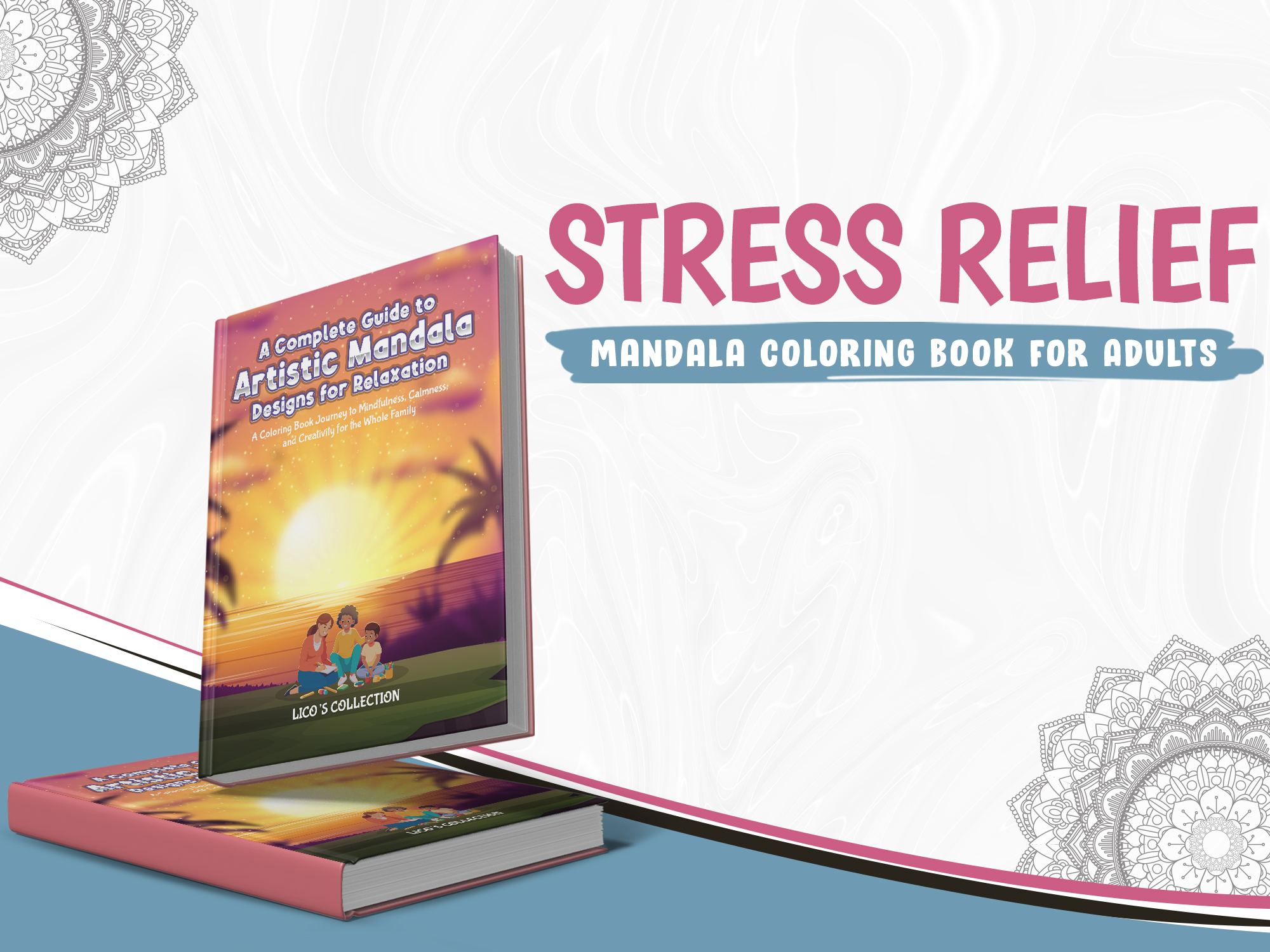 Stress Relief Mandala Coloring Book for Adults